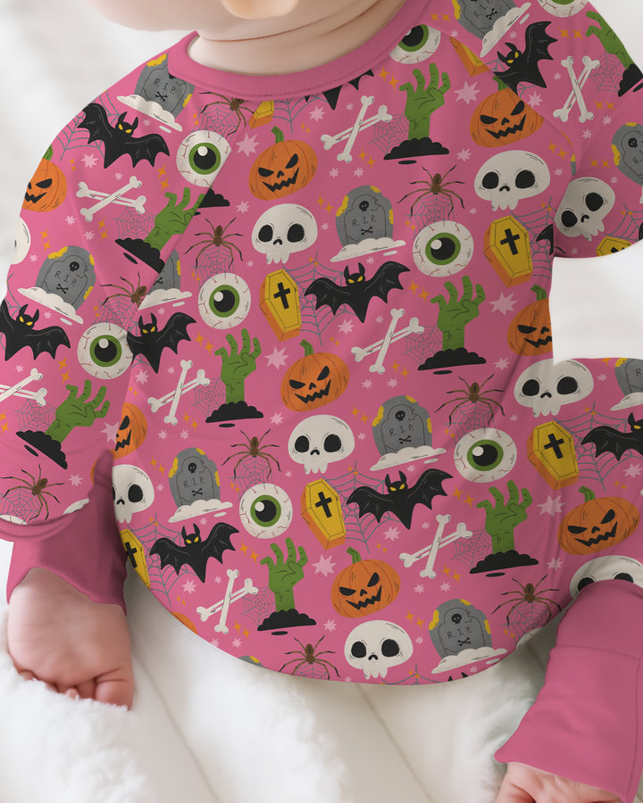 Little Monsters Bambus-Strampler mit Reißverschluss für Halloween