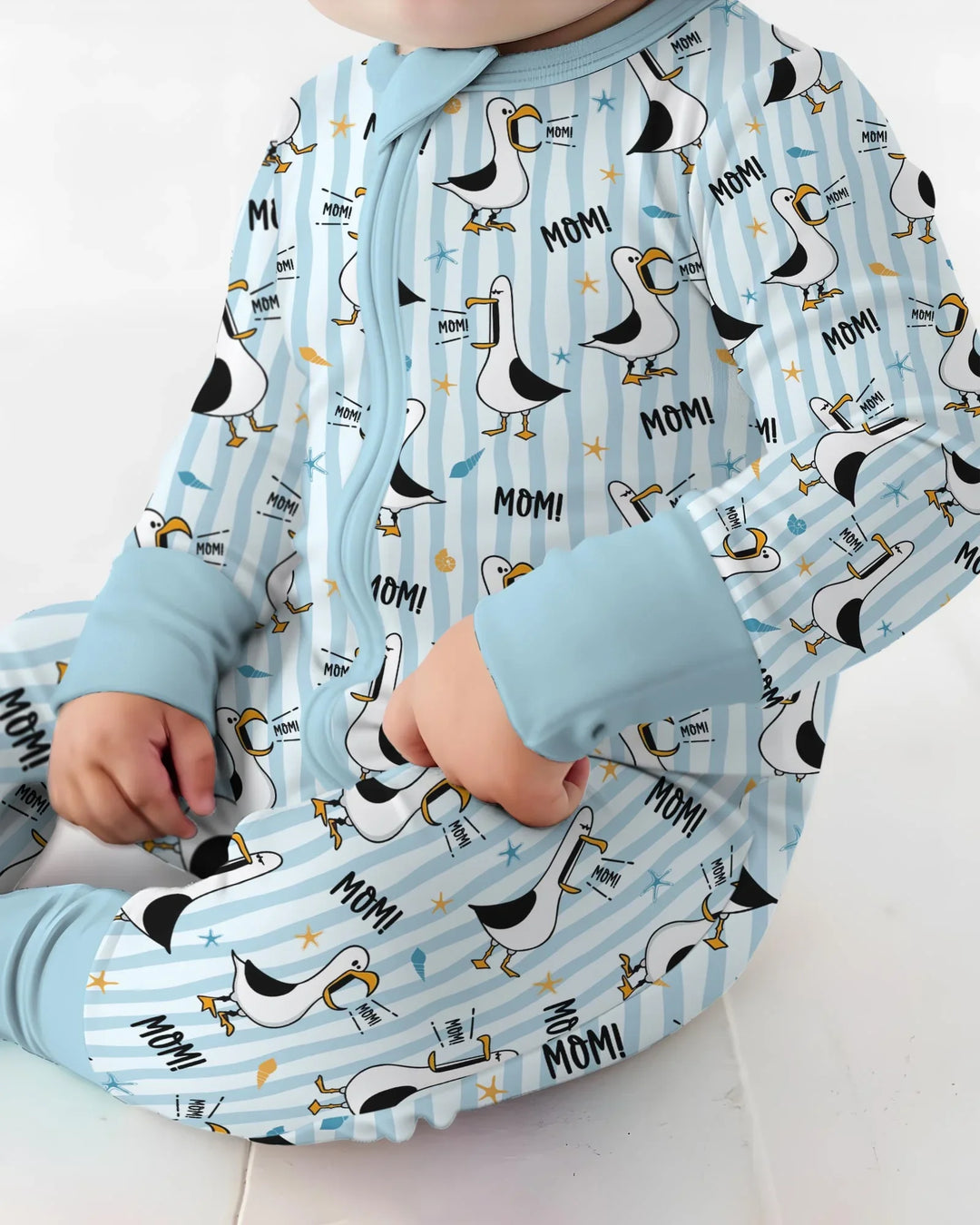 Gerippte Babykleidung mit individuellem Foto - Weich &amp; Skizzenhaft