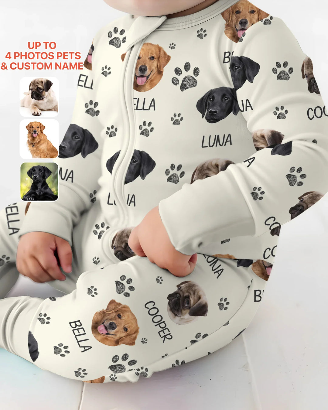 Gerippte Babykleidung mit individuellem Foto - Weich &amp; Skizzenhaft