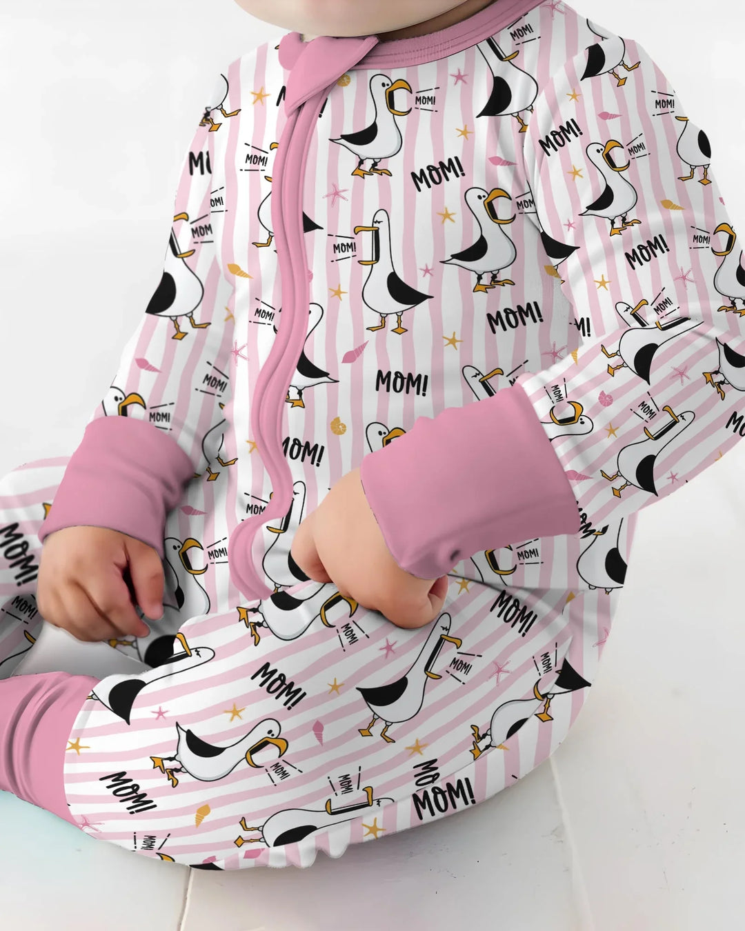 Gerippte Babykleidung mit individuellem Foto - Weich &amp; Skizzenhaft