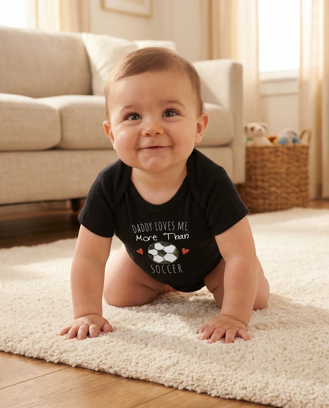 Gerippte Babykleidung mit individuellem Foto - Weich &amp; Skizzenhaft