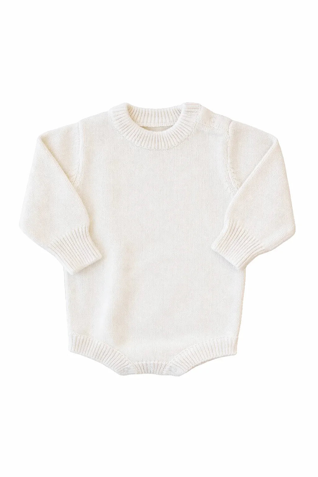 Solid Color Knit Sweater Bubble