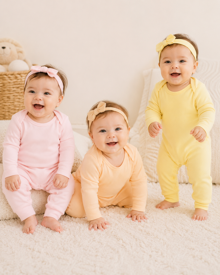 Gerippte Babykleidung mit individuellem Foto - Weich &amp; Skizzenhaft