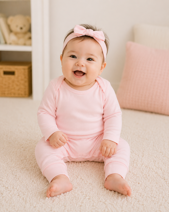 Gerippte Babykleidung mit individuellem Foto - Weich &amp; Skizzenhaft
