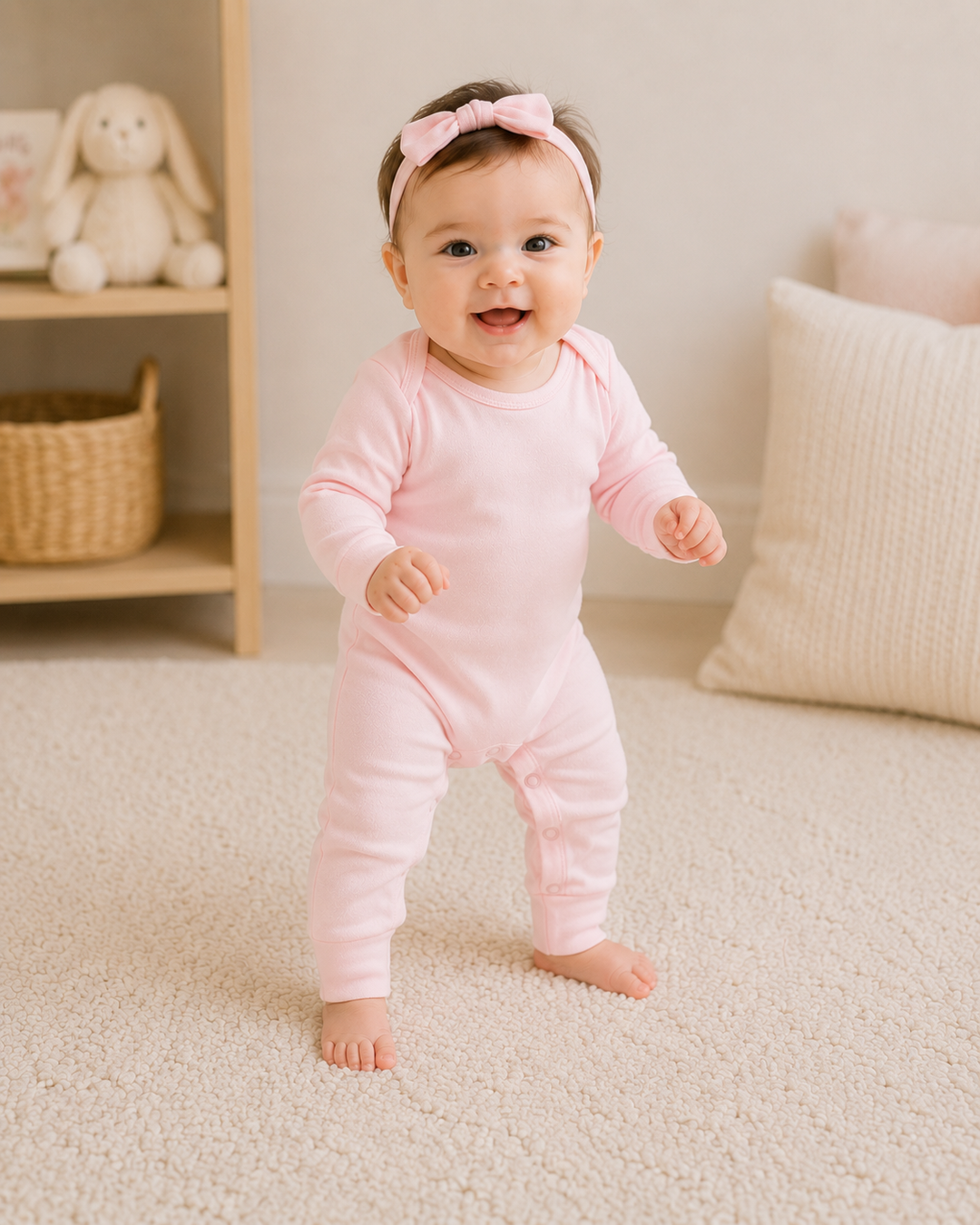 Gerippte Babykleidung mit individuellem Foto - Weich &amp; Skizzenhaft
