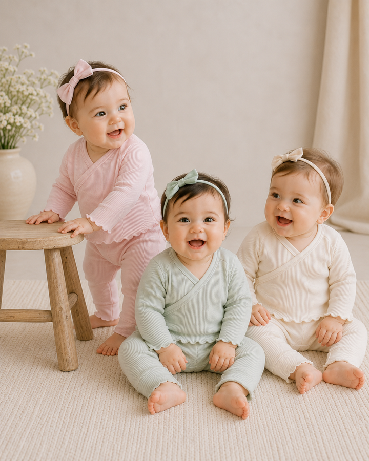 Zweiteiliges Langarm-Pyjama-Set mit Sommerfrüchten