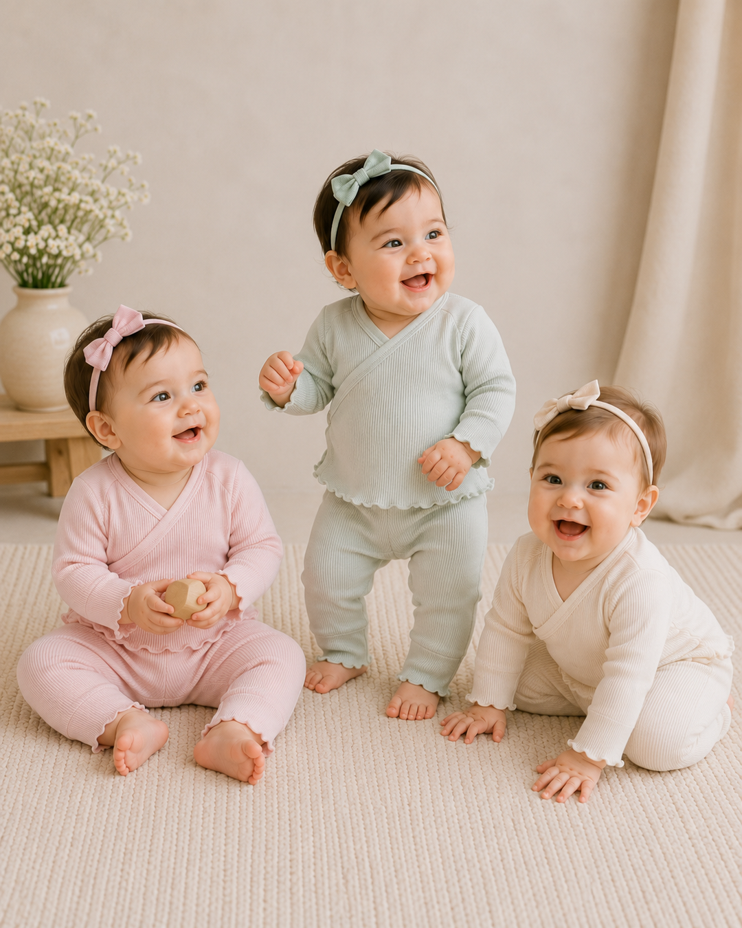 Zweiteiliges Langarm-Pyjama-Set mit Sommerfrüchten