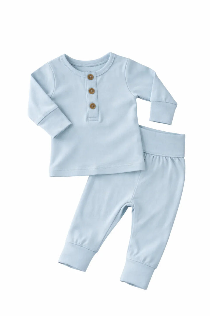 Solid Color Bamboo Button Top & Bottom