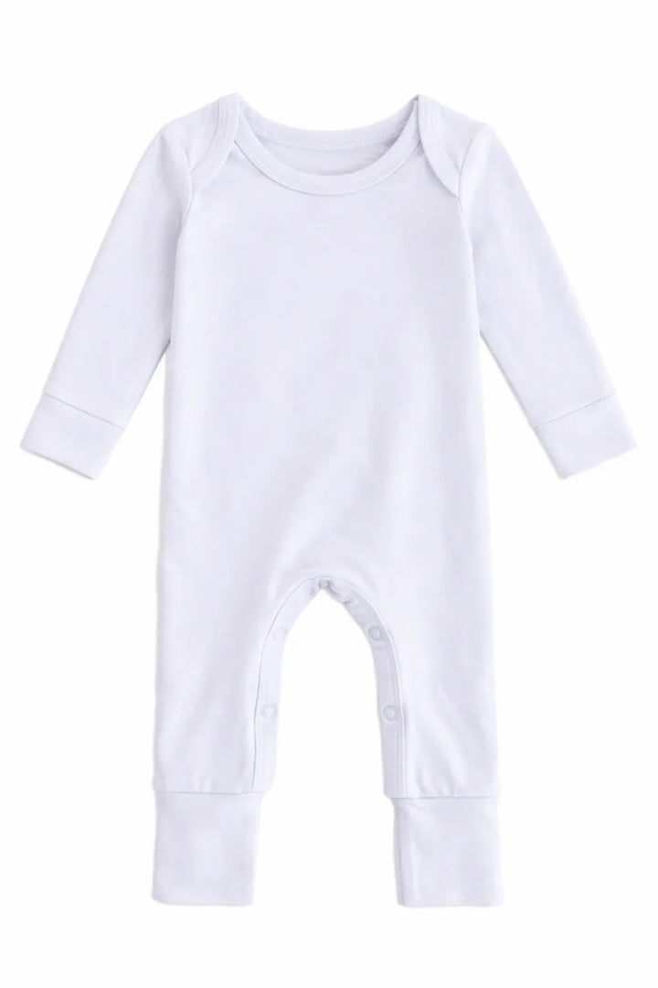 Solid color Bamboo Full Length Snap Rompers
