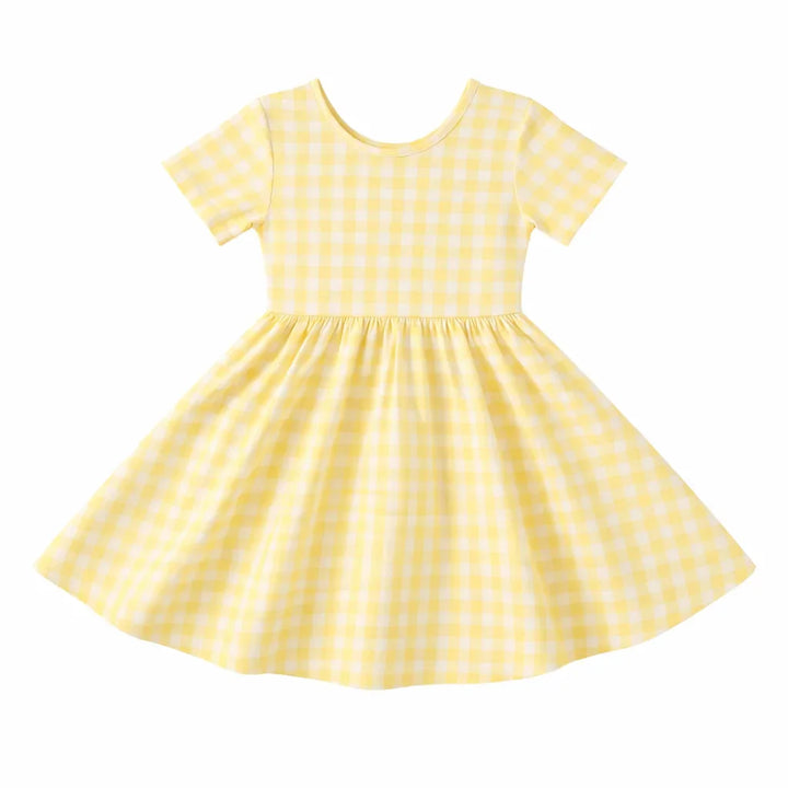 Gingham Bamboo Twirl Dress