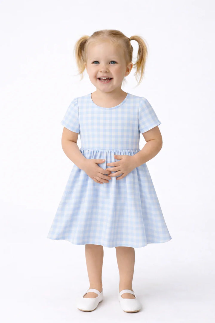 Gingham Bamboo Twirl Dress