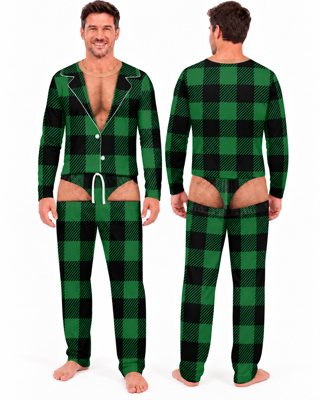 Personalized Funny Christmas Bamboo Men's Pajama Set
