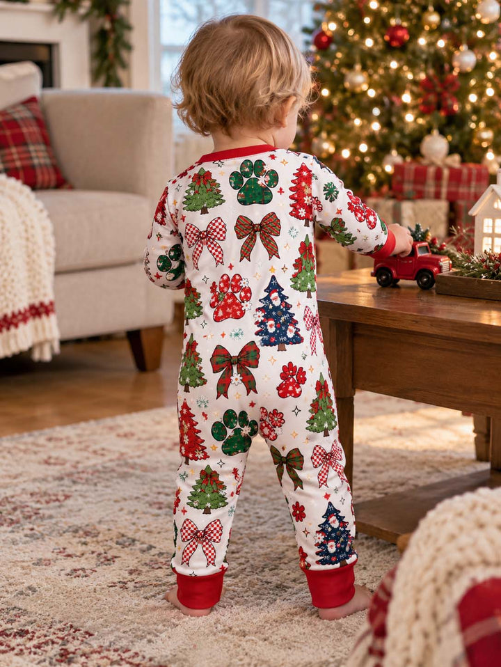 Christmas Bows Trees and Paws Bamboo Convertible Zippy