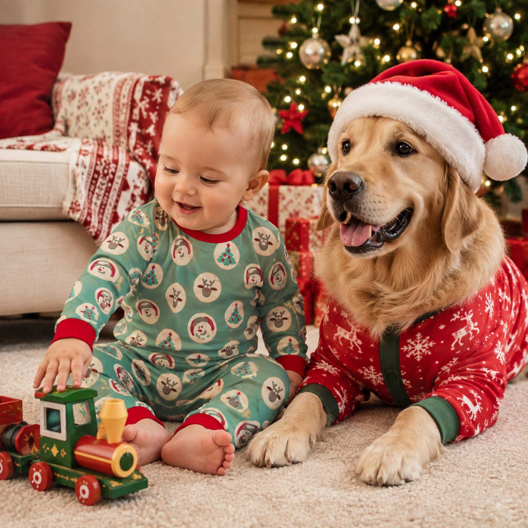 Christmas Cookie Friends Bamboo Two Piece Long Sleeve Pajama Set
