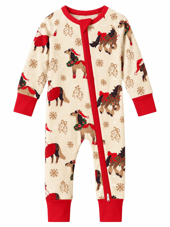 Christmas Cowboy Horses Bamboo Convertible Zippy