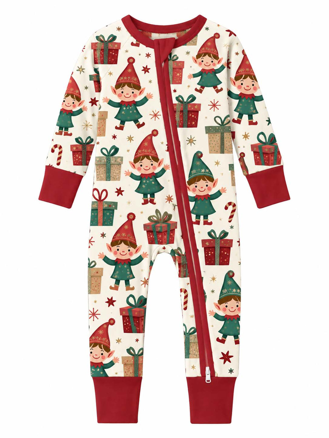 Christmas Elves and Gifts Bamboo Convertible Zippy
