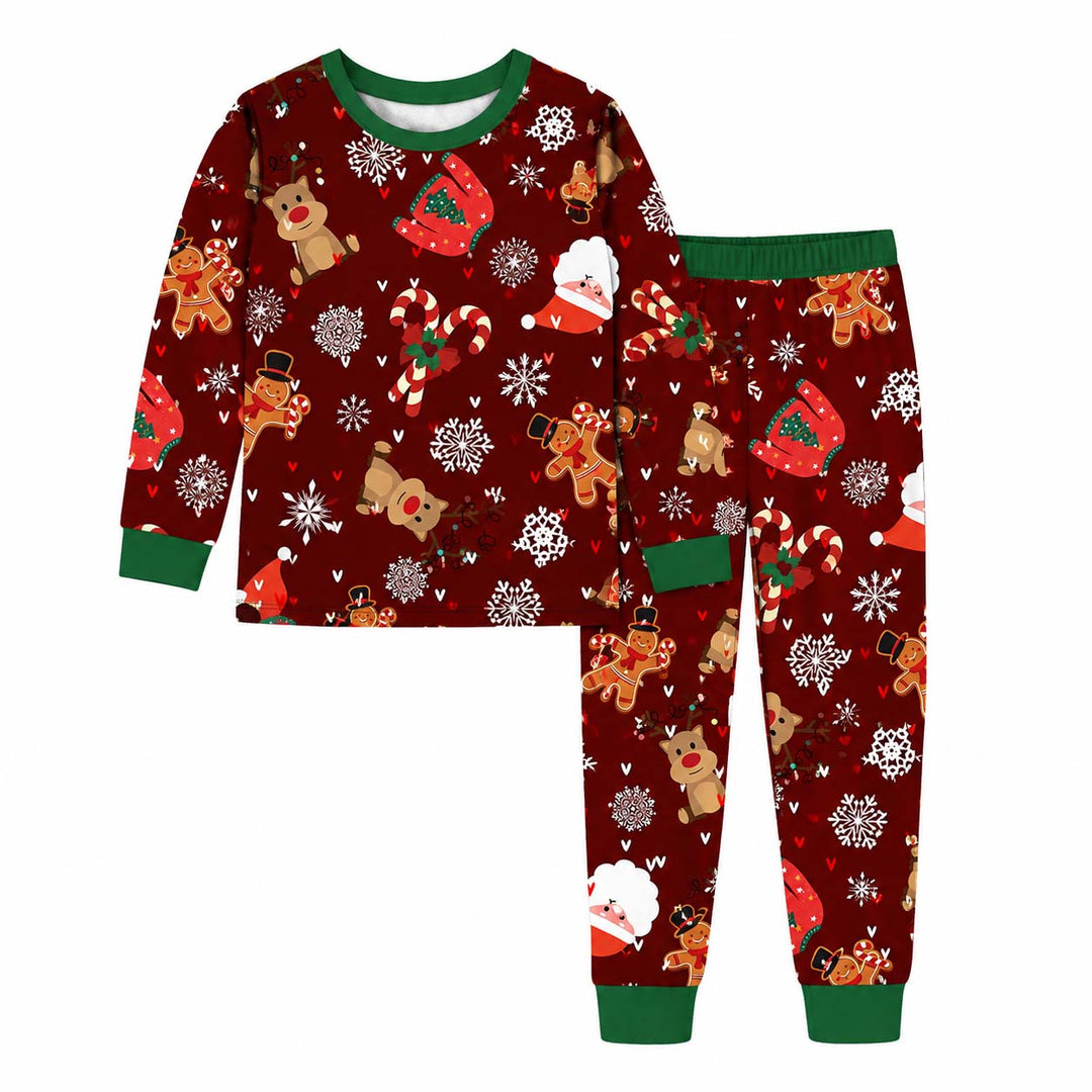 Christmas Gingerbread Friends Bamboo Two Piece Long Sleeve Pajama Set
