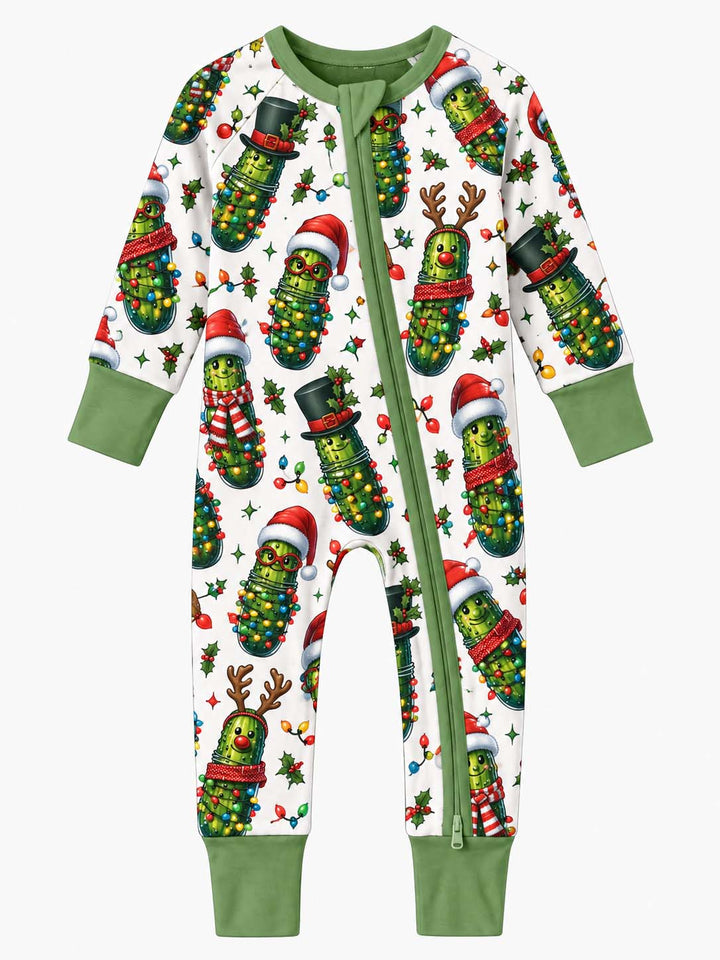 Christmas Pickle Family Bamboo Convertible Zippy