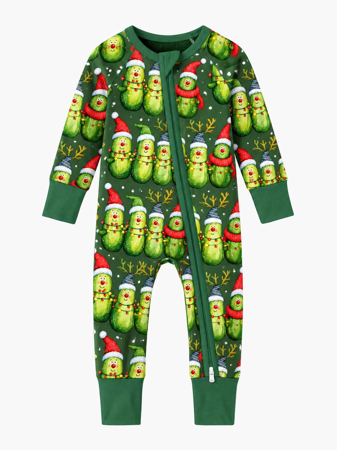 Christmas Pickle Lights Pattern Bamboo Convertible Zippy