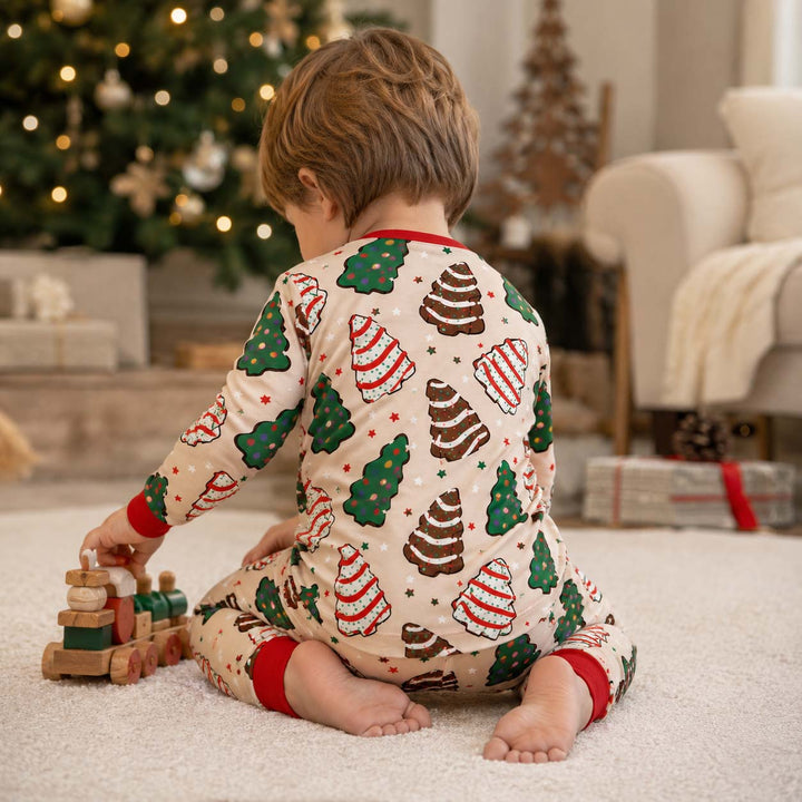 Christmas Tree Cookies Bamboo Two Piece Long Sleeve Pajama Set