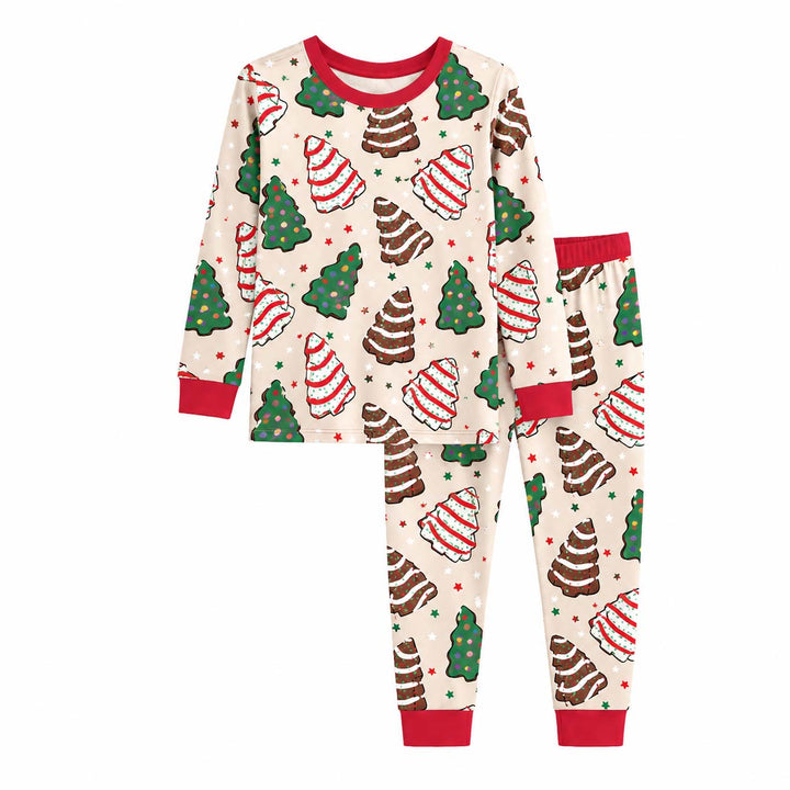 Christmas Tree Cookies Bamboo Two Piece Long Sleeve Pajama Set