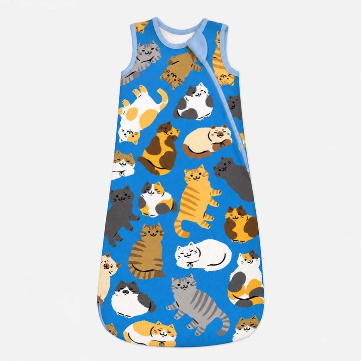 Chubby Blue Cats Bamboo Sleep Bag