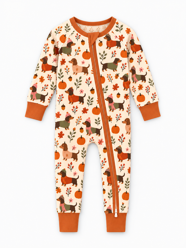 Pumpkin Patch Dachshund Bamboo Convertible Zippy