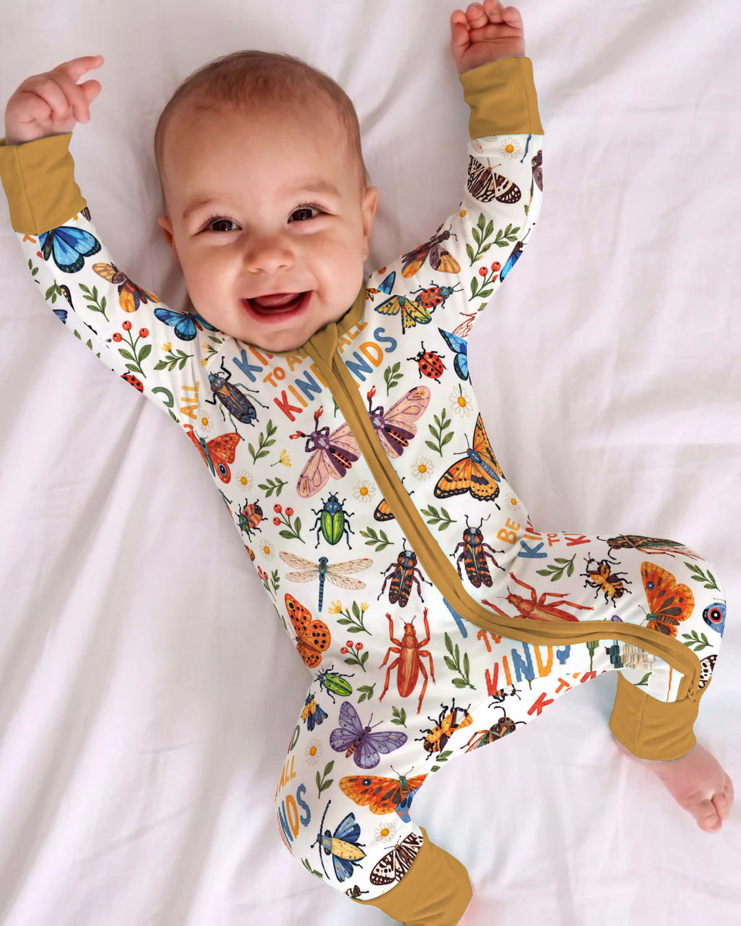 Colorful Bugs and Butterfly Friends Bamboo Convertible Zippy
