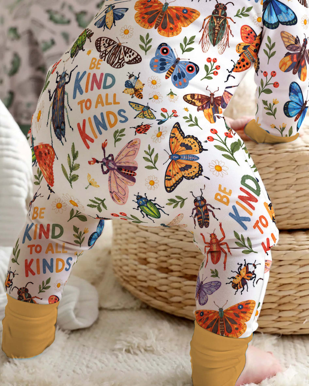 Colorful Bugs and Butterfly Friends Bamboo Convertible Zippy