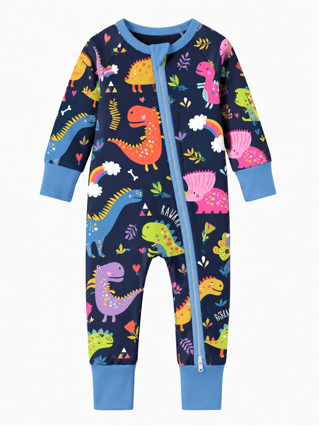 Colorful Dino Night Bamboo Convertible Zippy