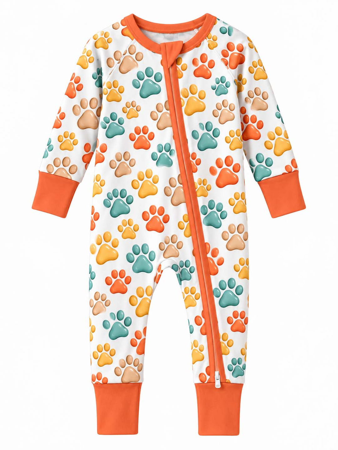 Colorful Playful Paw Prints Bamboo Convertible Zippy