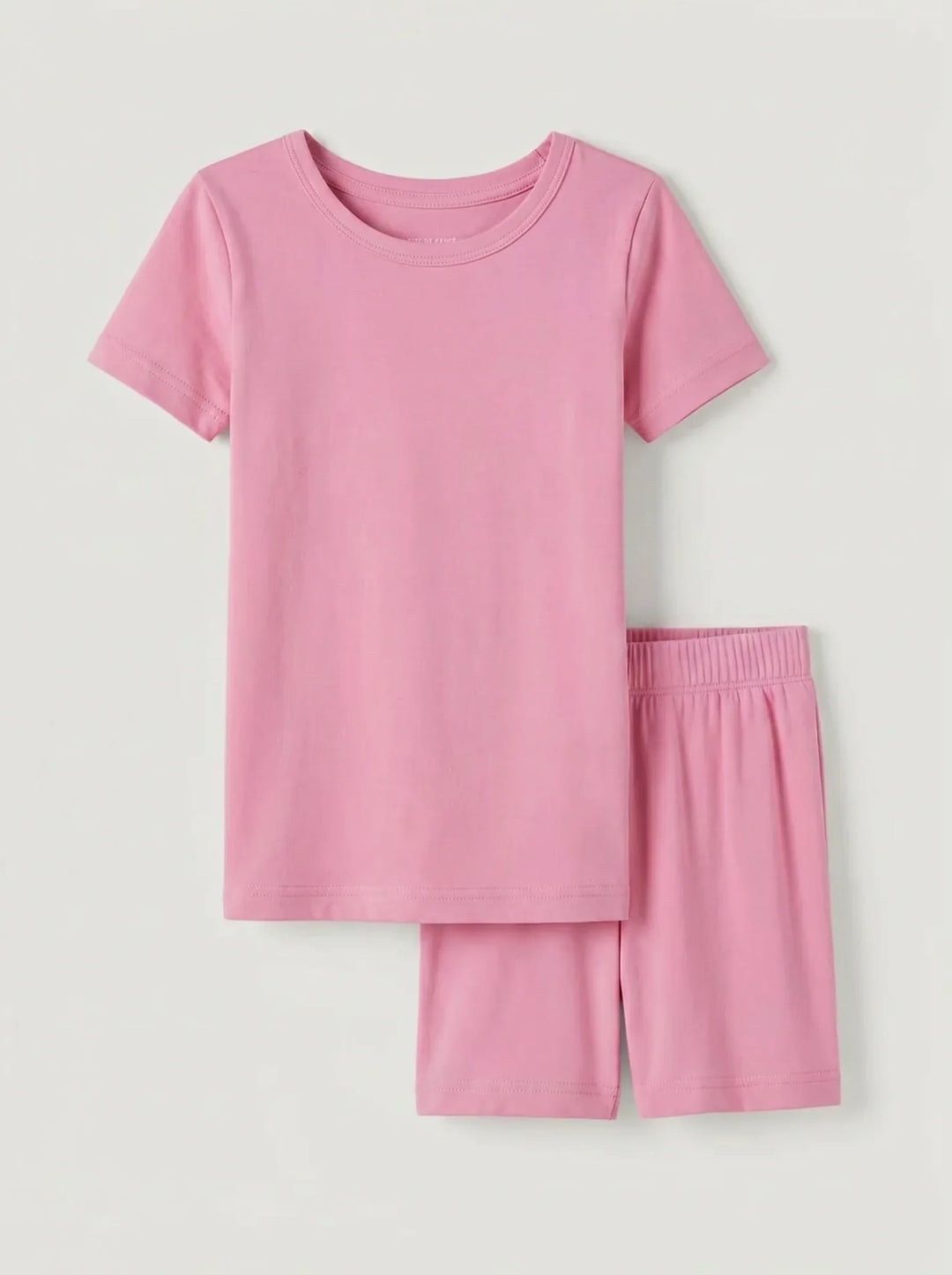 Solid Color Bamboo Two Piece Short Sleeve Short Pajama Set