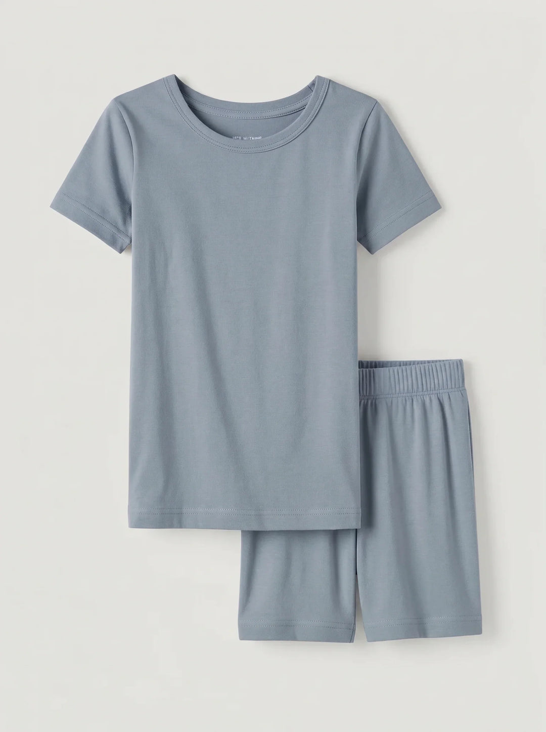 Solid Color Bamboo Two Piece Short Sleeve Short Pajama Set