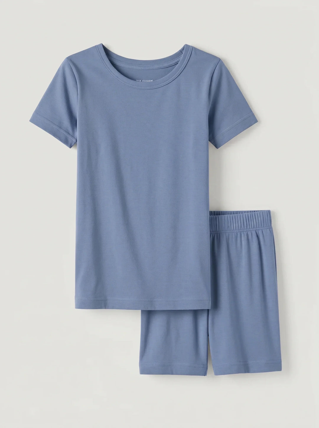 Solid Color Bamboo Two Piece Short Sleeve Short Pajama Set