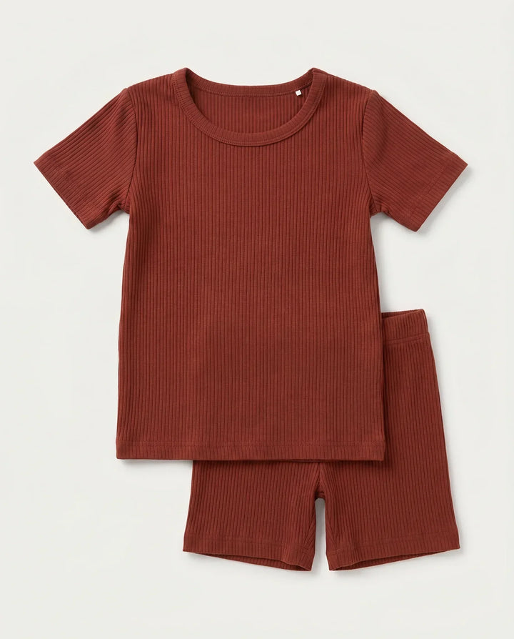 Zweiteiliges, kurzärmliges Pyjama-Set mit Marienkäfern