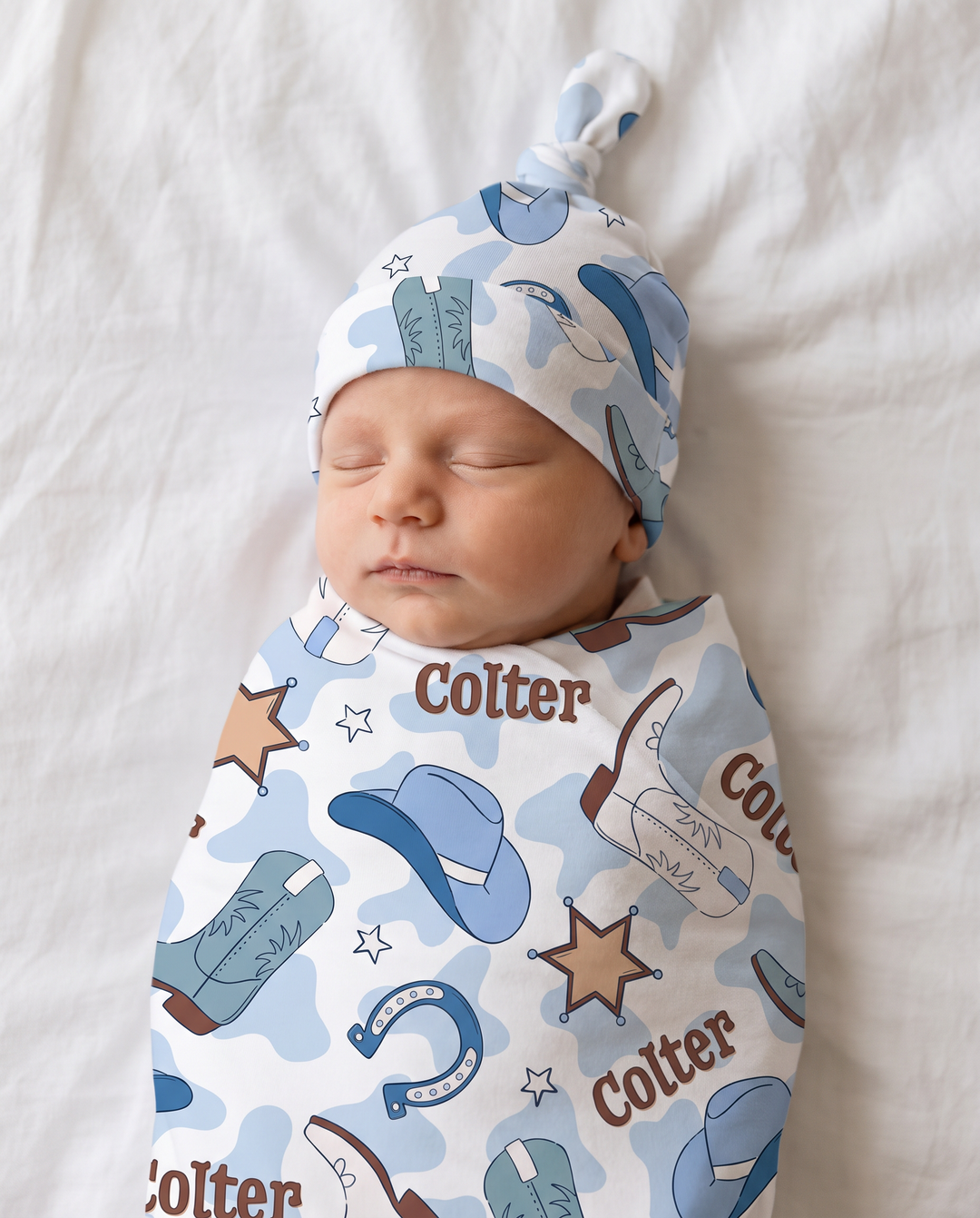 Personalized Rodeo Dreams Bamboo Swaddle Blanket