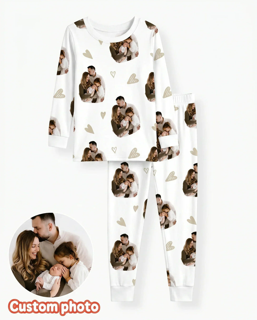 Babykleidung mit individuellem Gesicht im Allover-Print - Weich &amp; Skizzenhaft