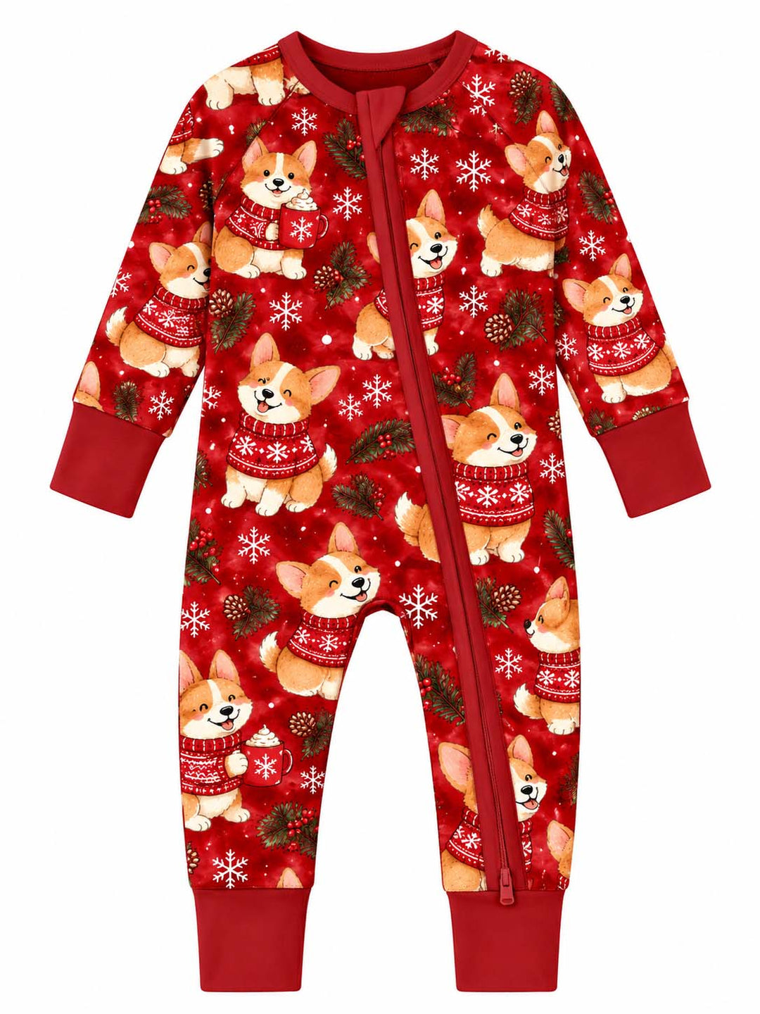 Corgi Christmas Sweater Bamboo Convertible Zippy