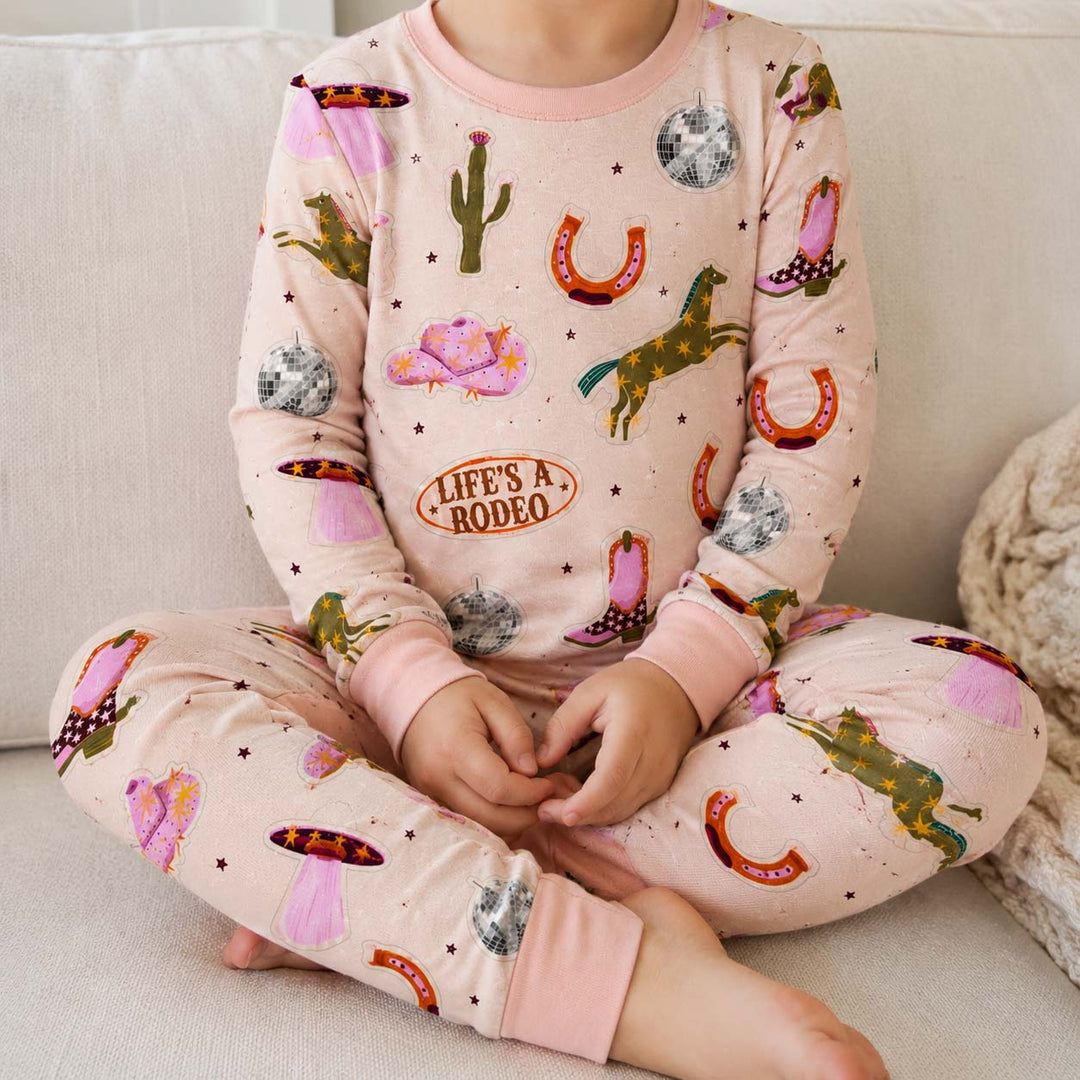 Cosmic Rodeo Cowgirl Bamboo Two Piece Long Sleeve Pajama Set