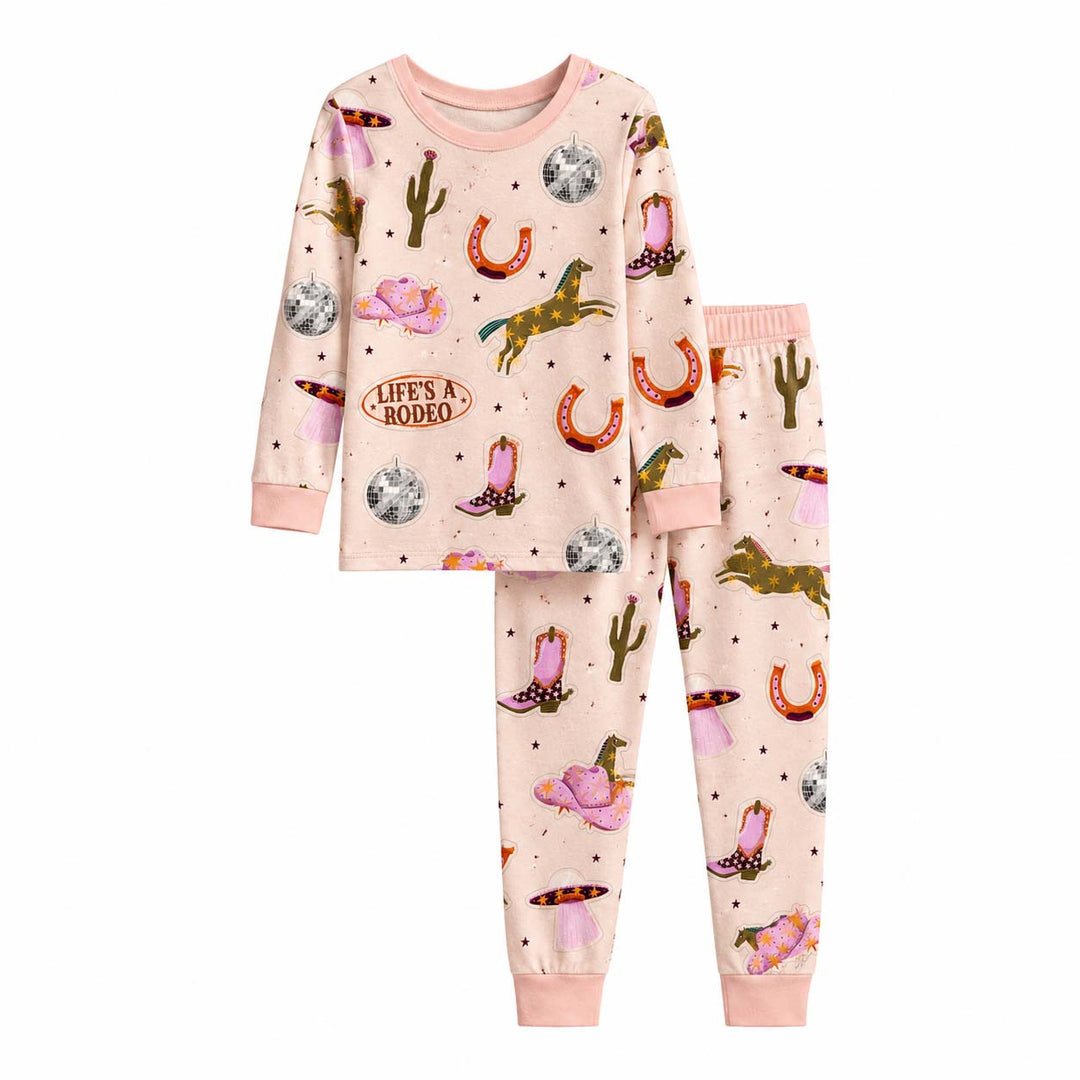 Cosmic Rodeo Cowgirl Bamboo Two Piece Long Sleeve Pajama Set