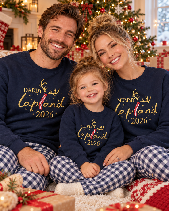 Lapland Family Embroidered Bamboo Crewneck Sweatshirt