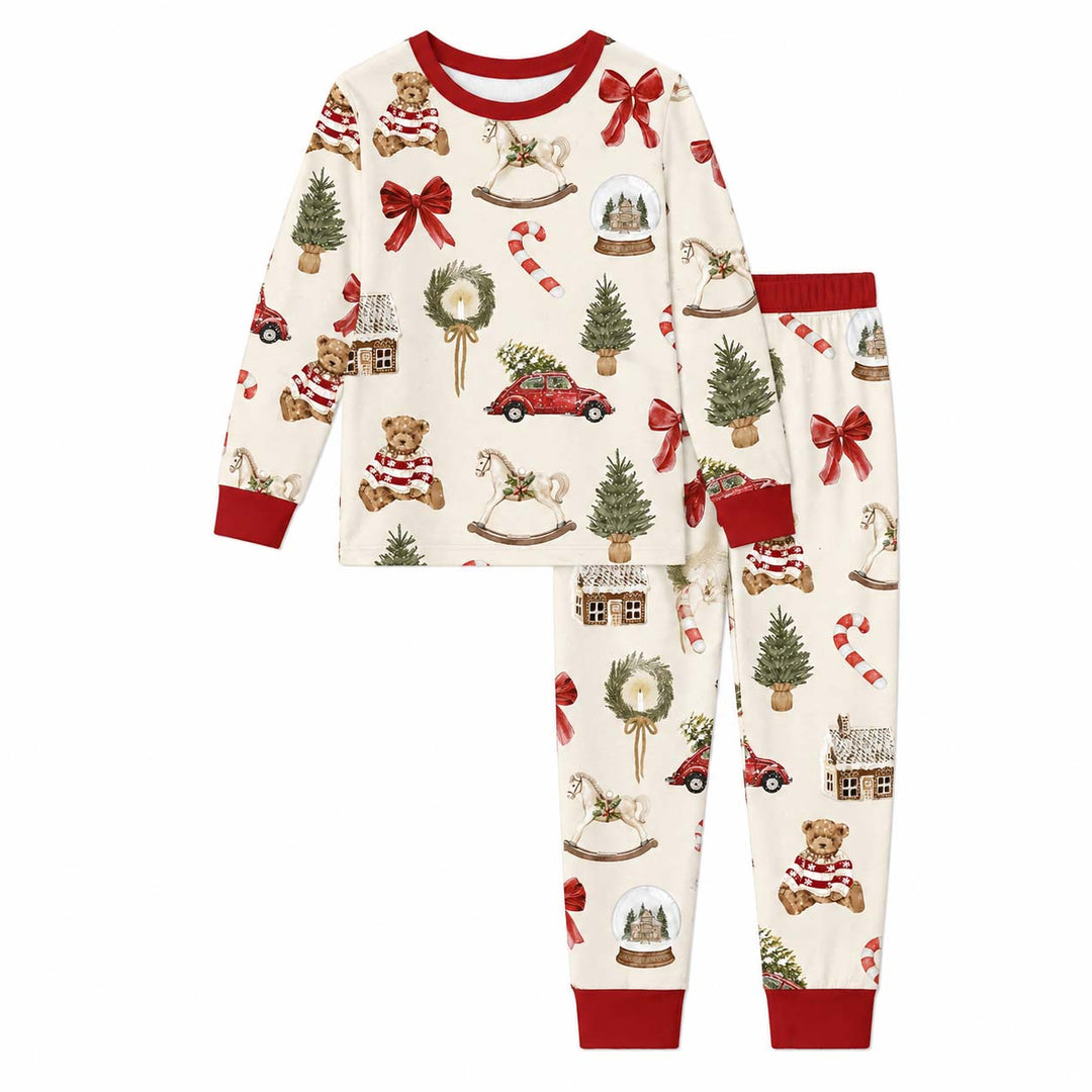 Cozy Christmas Traditions Bamboo Two Piece Long Sleeve Pajama Set