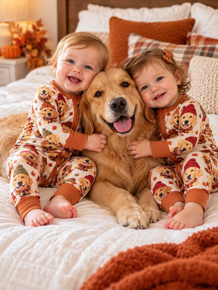 Cozy Fall Golden Retrievers Bamboo Convertible Zippy