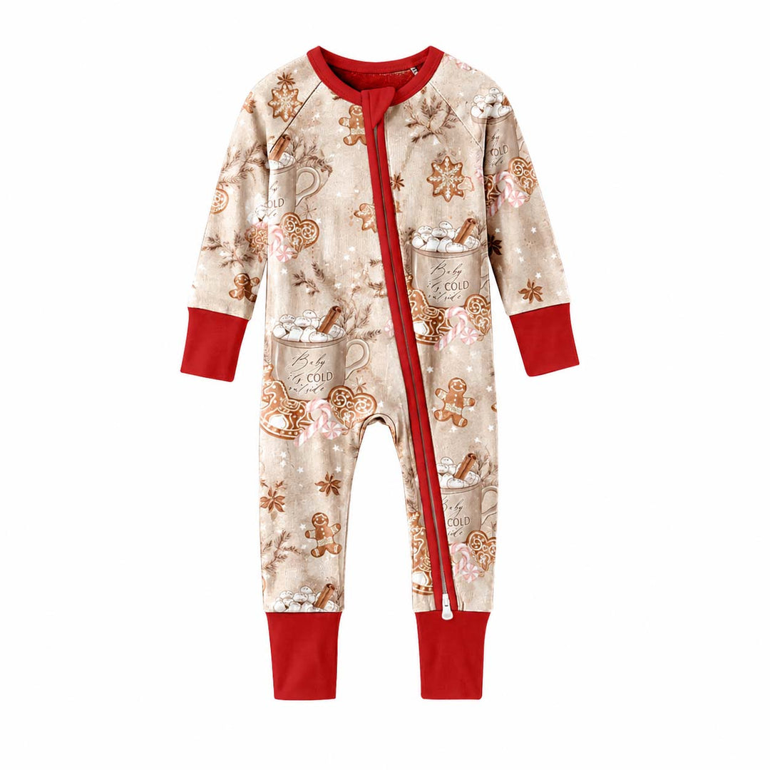 Cozy Gingerbread Hot Cocoa Christmas Bamboo Convertible Zippy