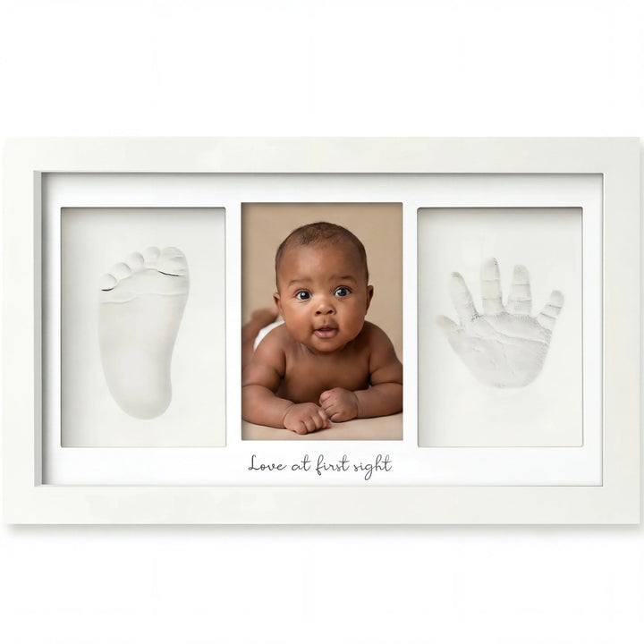 Baby Hand- & Fußabdruck Erinnerungsrahmen Duo