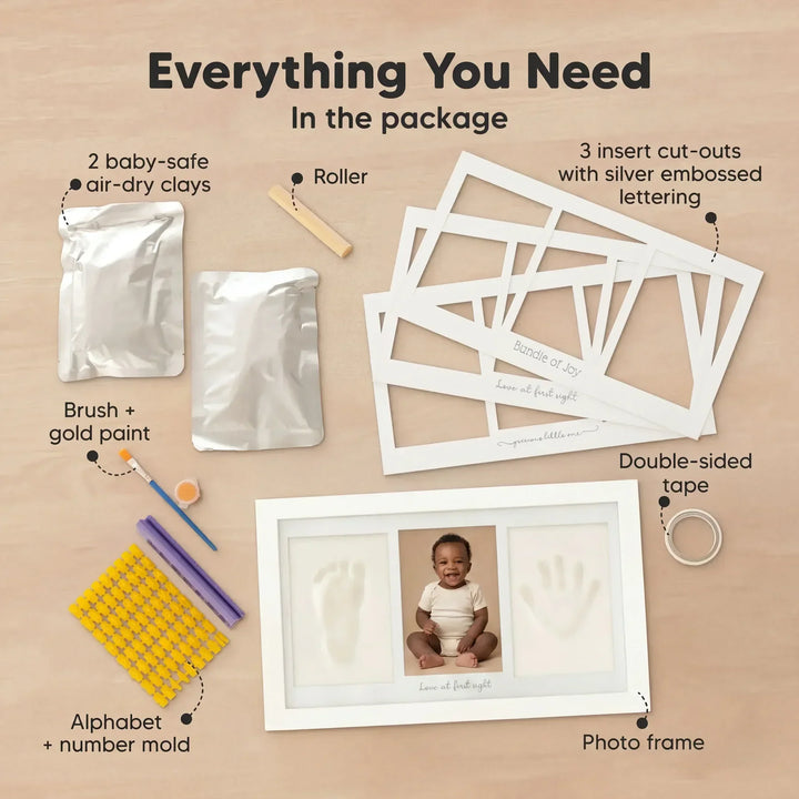 Our First Family Memory Handprint Keepsake Frame