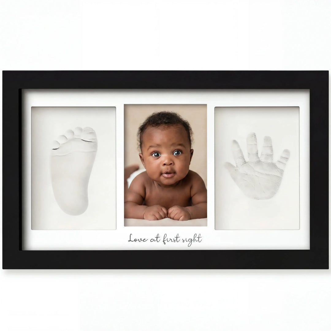 Baby Hand- & Fußabdruck Erinnerungsrahmen Duo