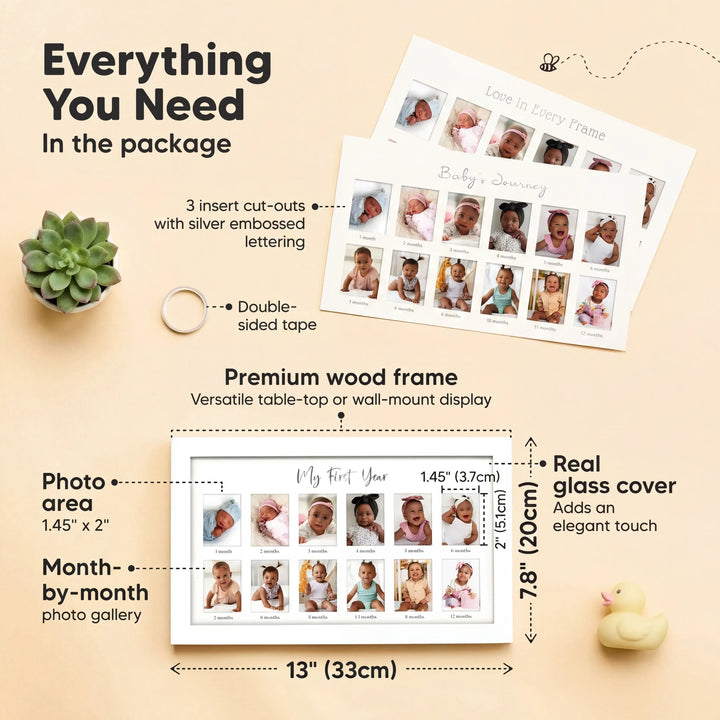 Baby's First Year Picture Frame
