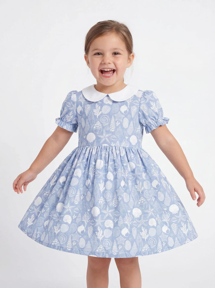 Coastal Treasures Bamboo Peter Pan Collar Dress