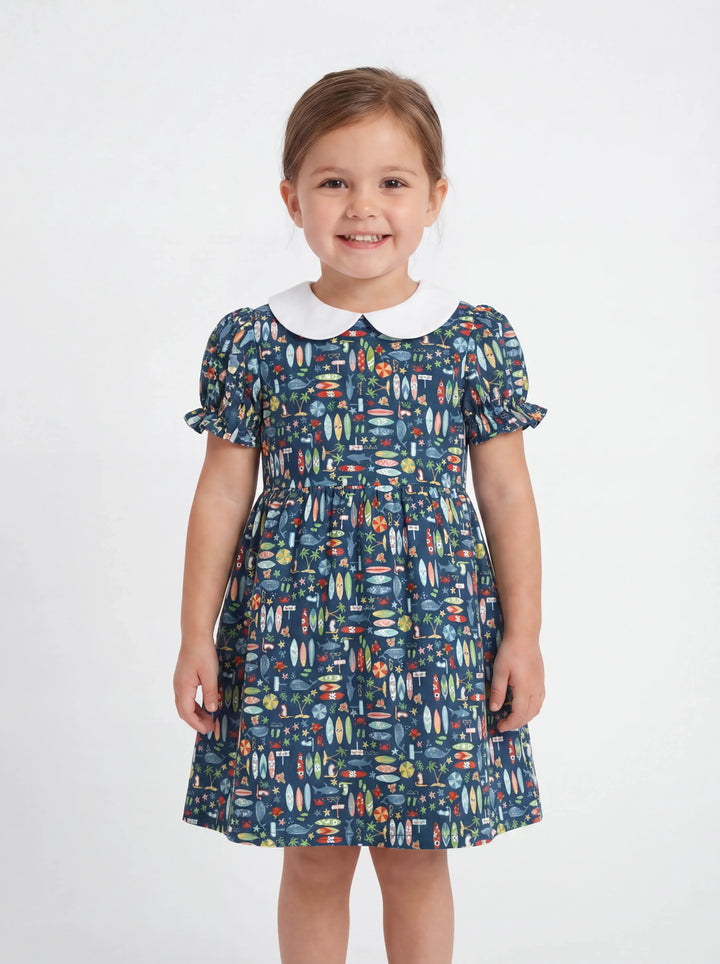 Endless Summer Surf Bamboo Peter Pan Collar Dress